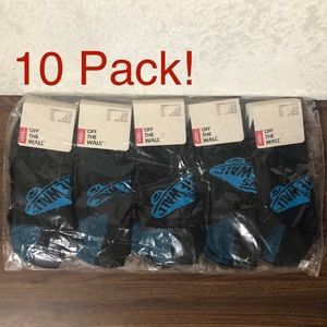 Vans Men’s Ankle Logo Socks 10 Pack Wholesale Misprint Size 9.5-13
